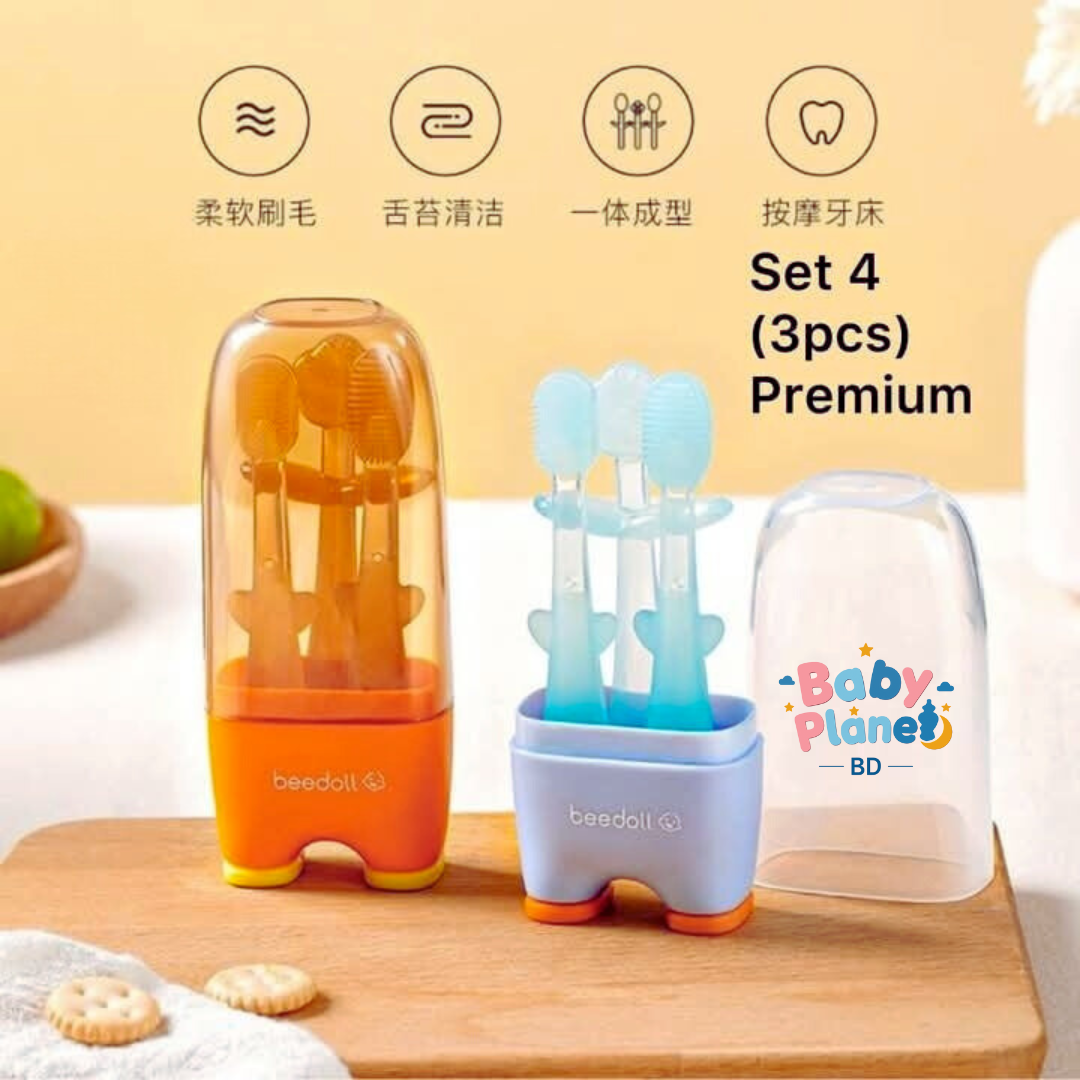 Soft Silicone Baby Toothbrush Set 